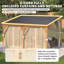 Pergolas et abris de jardin à toit rigide en bois avec rideaux et moustiquaire-130620778