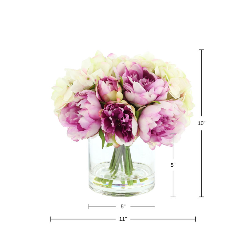 Hydrangea and Peony Floral Arrangement