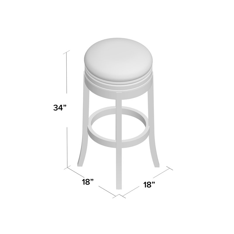 Ingra Swivel Upholstered Counter Stool with Solid Wood Frame, Extra Tall (34” Seat Height)