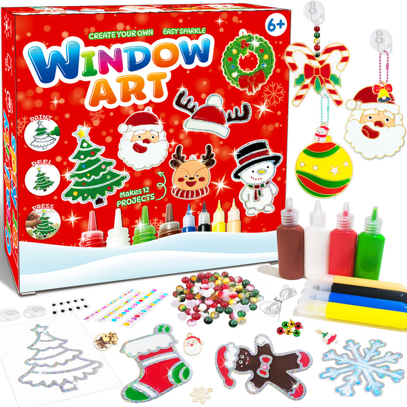 Bricolage pour fenêtre, 208 pièces, ensembles de bricolage de Noël