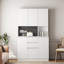 Armoire de cuisine 74 po avec station de charge, buffet autoportant avec tiroir-1269880306