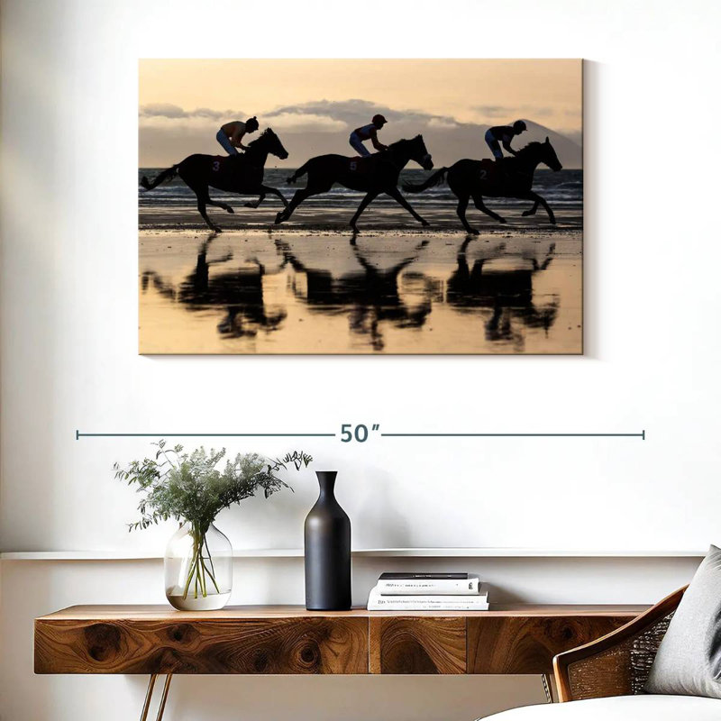 Sirci, course de chevaux en Islande, H 26 po x l 39 po
