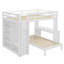 Grand lit superposé au-dessus d'un lit simple en bois-425300020