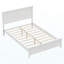 Lit plateforme moderne en bois massif blanc moderne avec support de lattes en bois robuste, aucun sommier tapissier requis-667460250