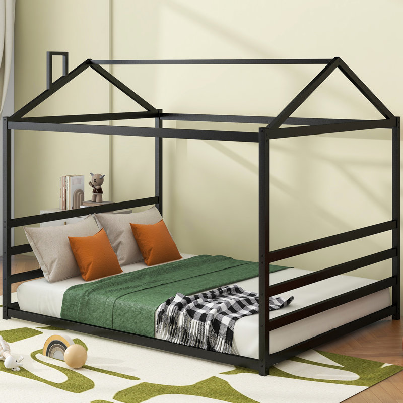 Lit plateforme en métal noir pour grand lit - Noise - Lit plateforme, grand, lattes unies