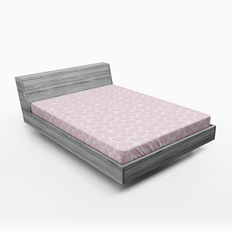 Microfiber Floral Fitted Sheet, Full Fitted Sheet