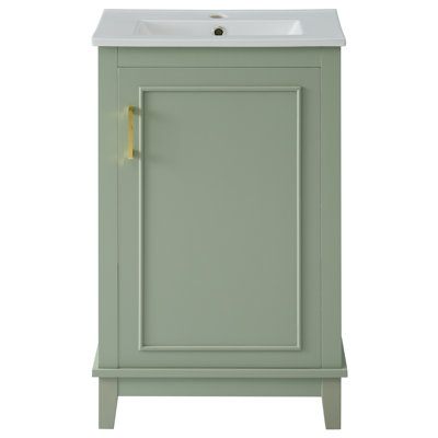 Sadako 20'' Single Bathroom Vanity with Ceramic Top