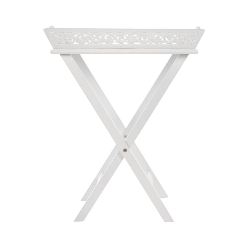 Como Tray Top Cross Legs End Table
