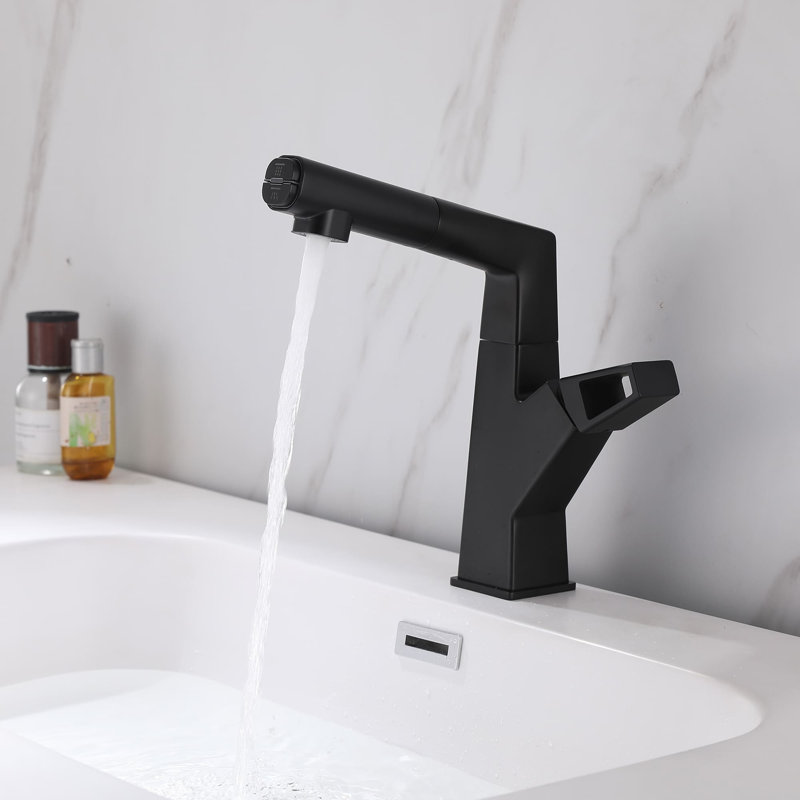 Single-Hole Single-handle Bathroom Faucet, Matte Black