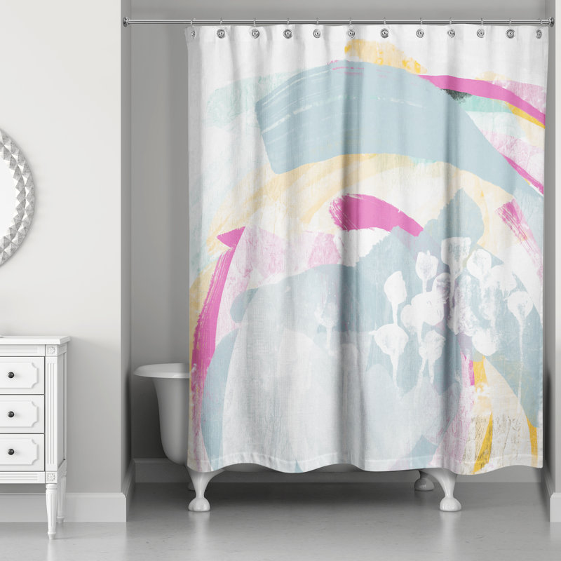 Rideau de douche simple abstract Aubrianna