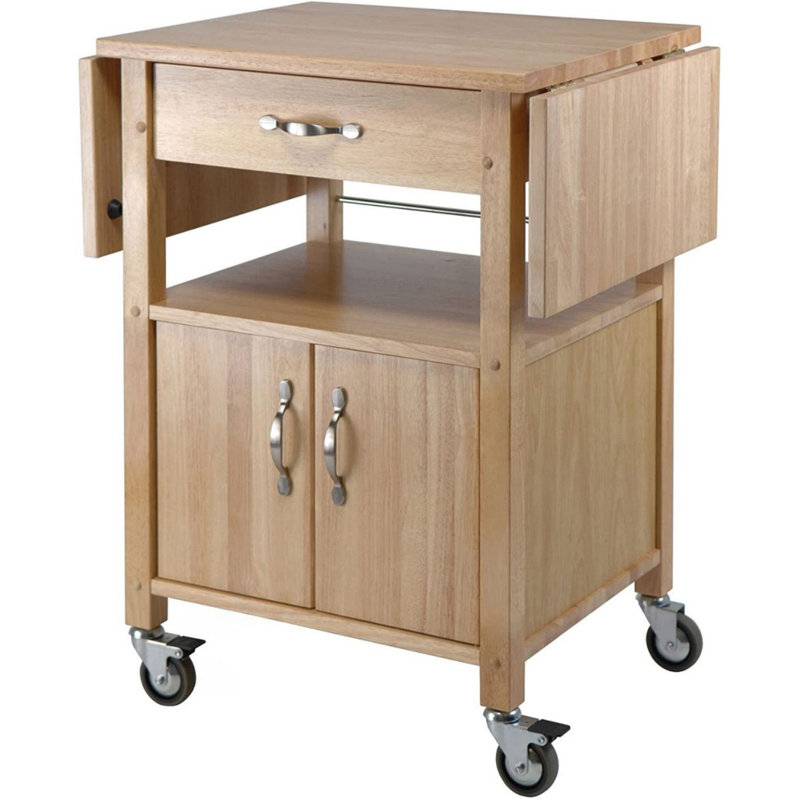 Chariot de cuisine avec plateau en bois Baca