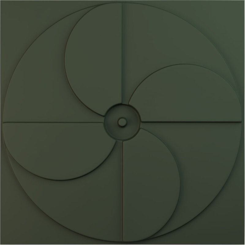Panneau mural 19,63 "3D (paquet de 12), Vert club de chasse satiné