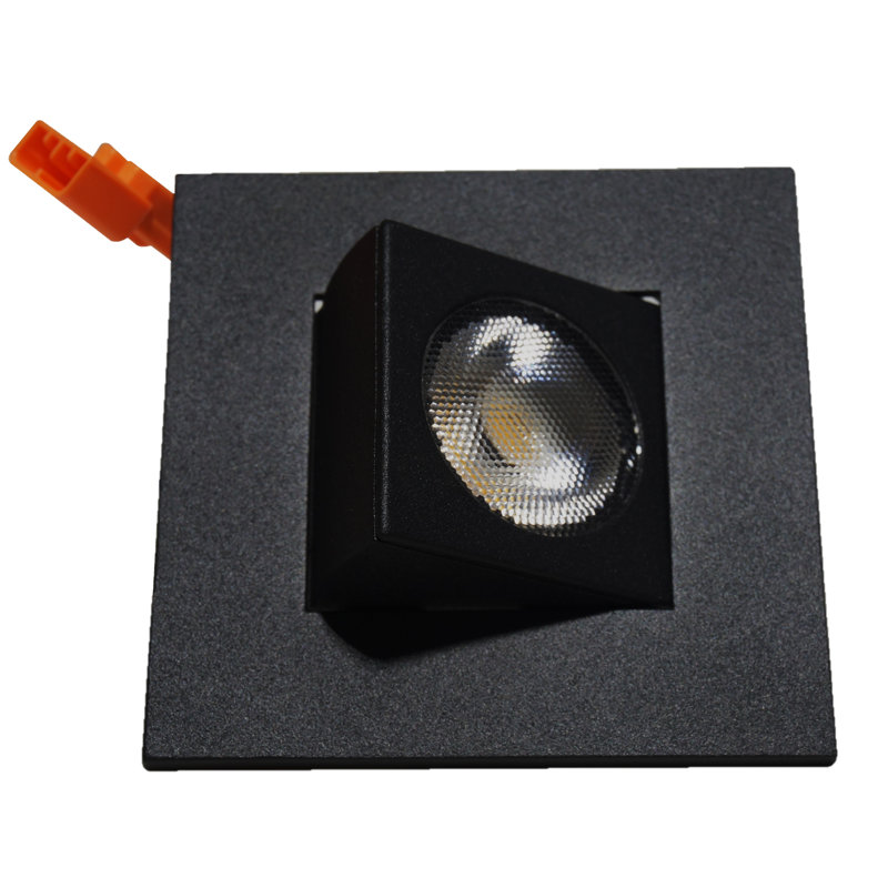 Ensemble d'éclairage encastré 3,13 "Remodel LED Retrofit, Noir