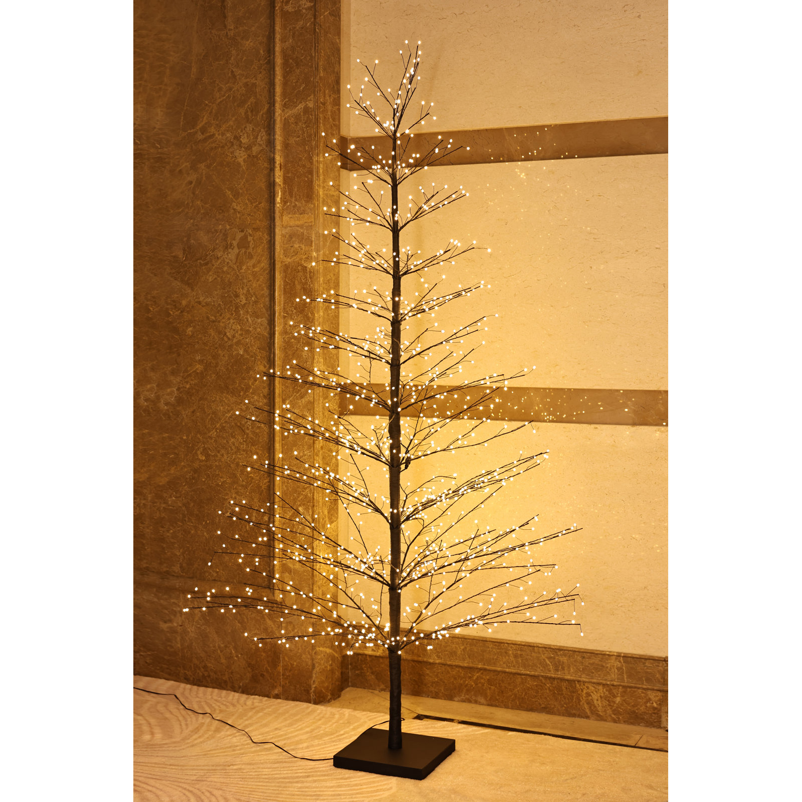 Black Birch Tree with LED Lights, 70.87"