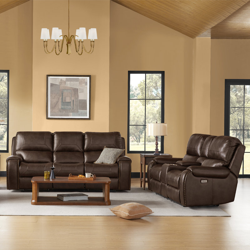 2-Piece Power Reclining Living Room Set, Espresso