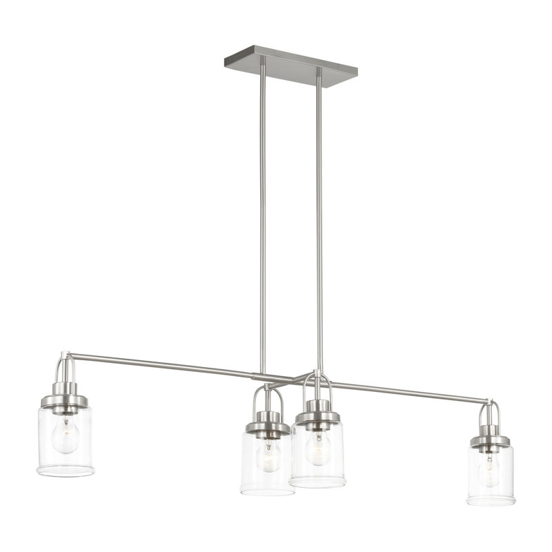 Anders Four Light Chandelier from Visual Comfort Studio, Brushed Nickel