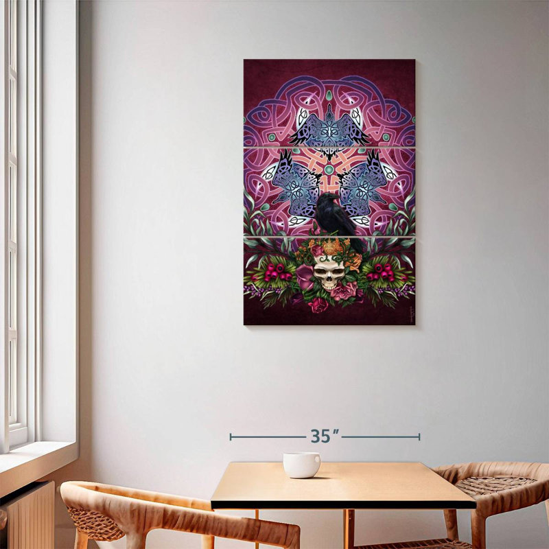 Brampt Celtic Totem Morrigan's Ravens, 57" H x 36" W