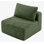 Chaise d'appoint moderne en velours côtelé avec coussin et coussin