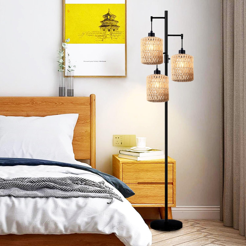 Lampe sur pied Brioni Boho Rattan