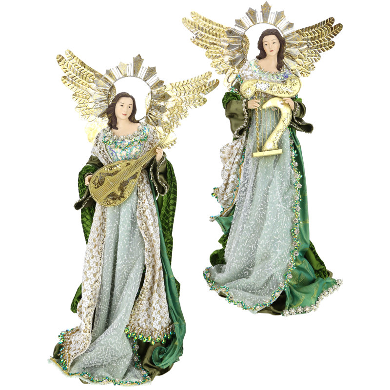Christmas 2 Piece Heavenly Angel Figurine Set