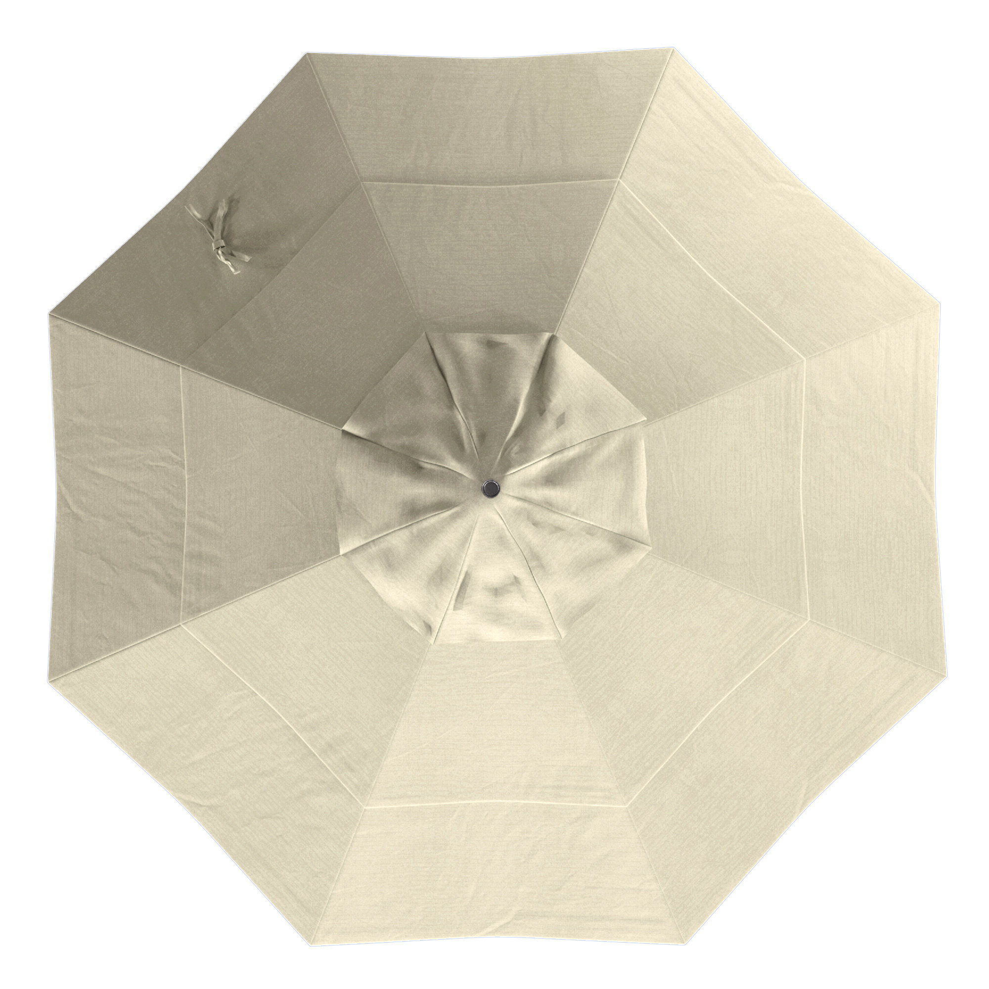 Ohara 132'' Market Umbrella, Hammertone Gray, Antique Beige Sunbrella® Canvas