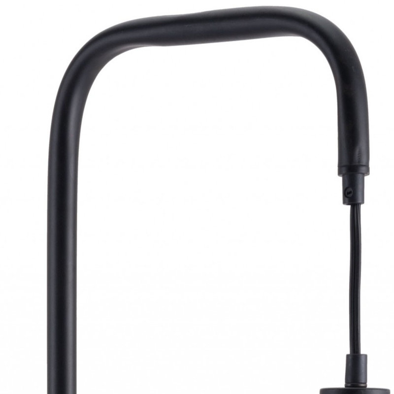 Ahmond 59" Black And White Marble And Steel LED Floor Lamp