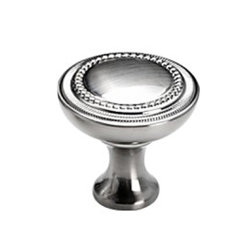Poignée champignon de diamètre 1 3/8 po, Nickel brossé