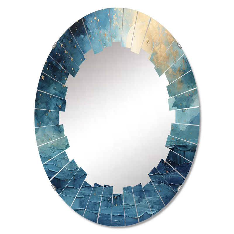 Rossdale - Miroir mural moderne ovale, 30 po x 20 po