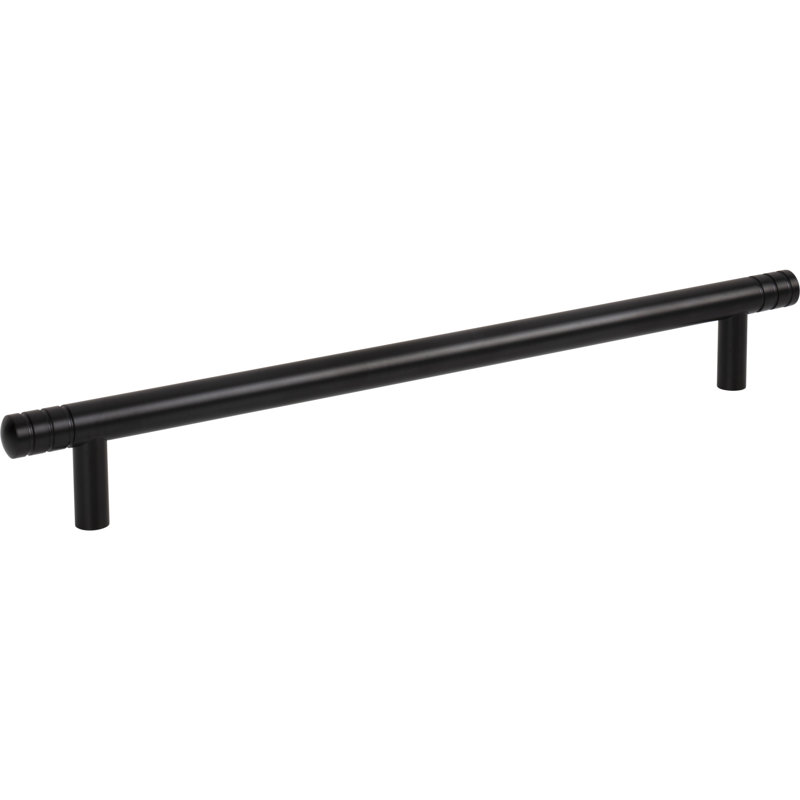 Matte Black Steel Bar Pull with Mounting Hardware