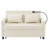 56.9" Chenille Convertible Sofa Bed with Dual USB Ports, Phone Holder & Side Pockets-637771180