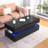 Foldable Coffee Table With Drawers And Led Alluring Modern Tempting