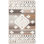 Tapis brun clair en laine / coton touffeté à la main Dimmick