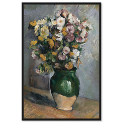 Fleurs dans un pot olive, nature morte par Art Remedy