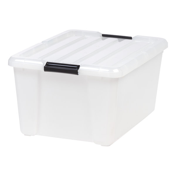 5.5-Quart Clear Storage Box with Lid, 12-Pack