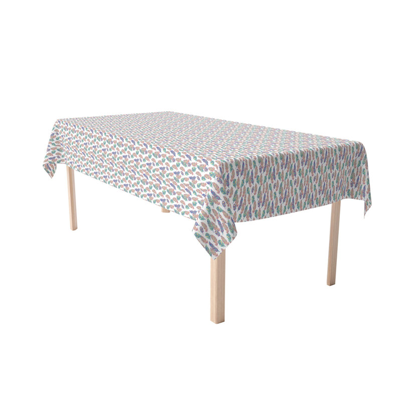 Rectangular Floral Cotton Twill Tablecloth, 84" L x 60" W