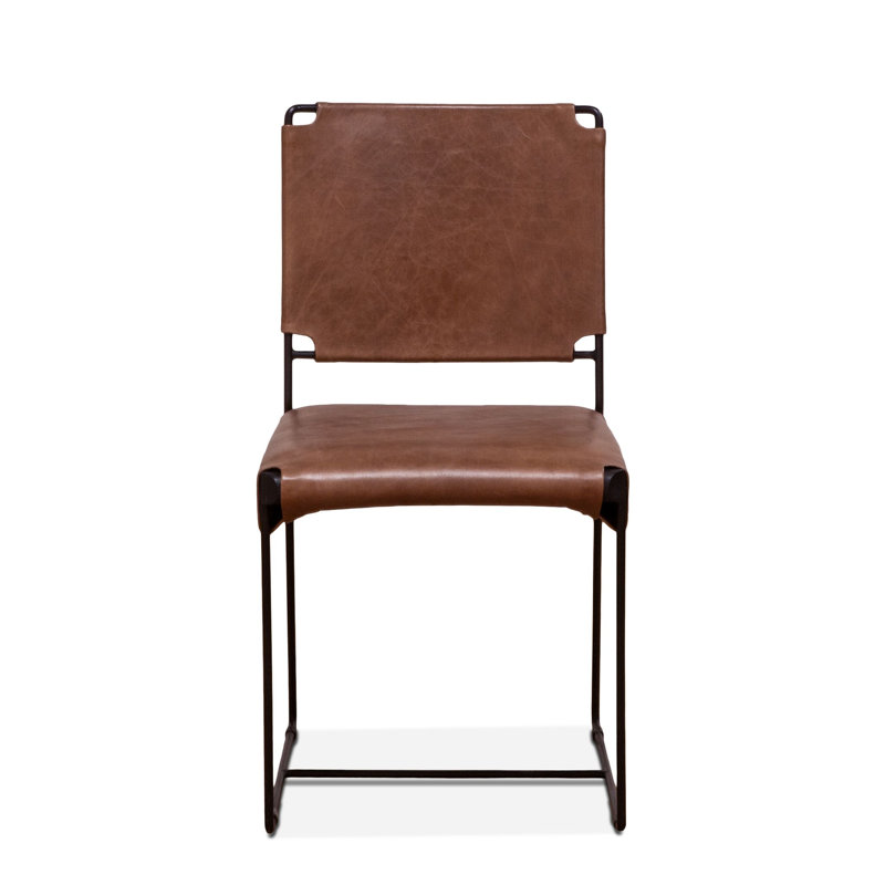 Kaim 19.50'' H Upholstered Side Chair, Black/Brown