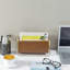 Metal Faux Leather Paper Organiser