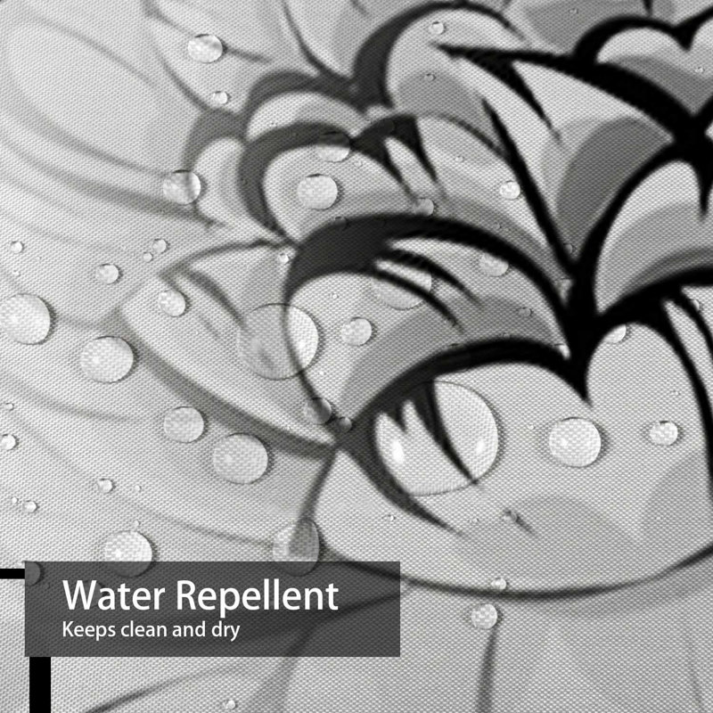 Rideau de douche imperméable à motif floral avec 12 crochets BotanicalBloom, L 72 po x l 84 po