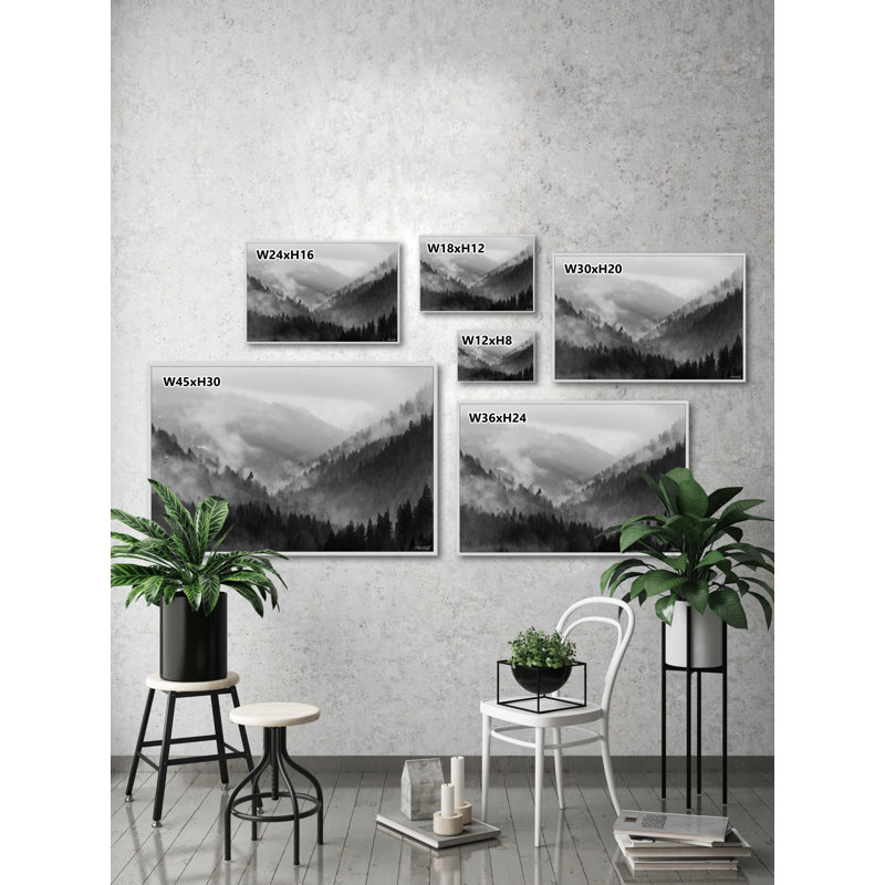 Mountains Are Calling - Peinture sur toile, Toile sur cadre, Pas de tapis, L 18 po x H 12 po x P 1,5 po