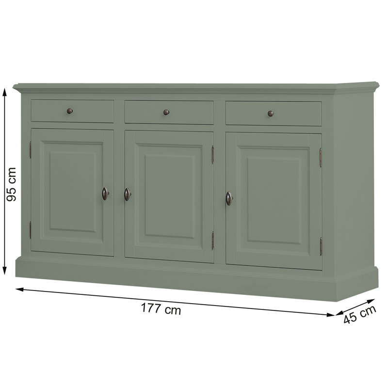 Blaxton 177cm Sideboard, Cement Grey