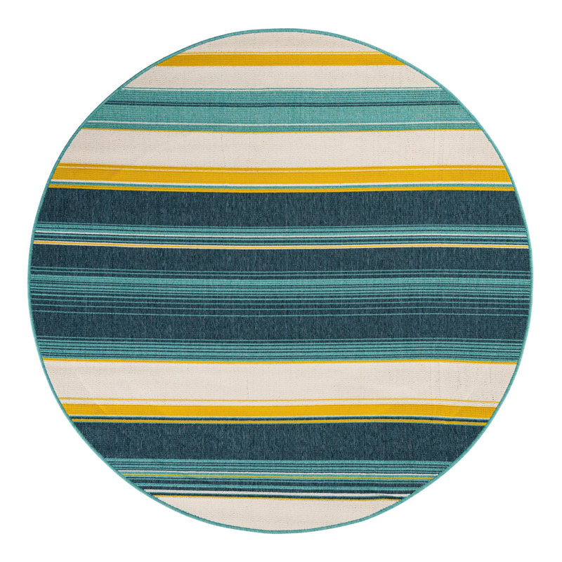 Gourlie Indoor/Outdoor Area Rug, Round 6'1"