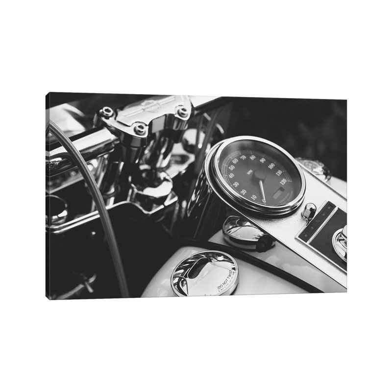 Harley Gauges - Print on Canvas, 66.04 cm H x 45.72 cm W x 1.91 cm D, Wrapped Canvas