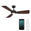 Ventilateur de plafond intelligent d'intérieur / extérieur à 3 pales de 52 po avec télécommande Mykonos et ensemble d'éclairage à DEL inclus-78618479-124301843