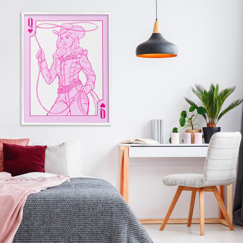«Cowgirl Queen of Hearts», estampe numérique, conception de Ziwei Li, 30 x 24, Encadrement giclée blanc côtier