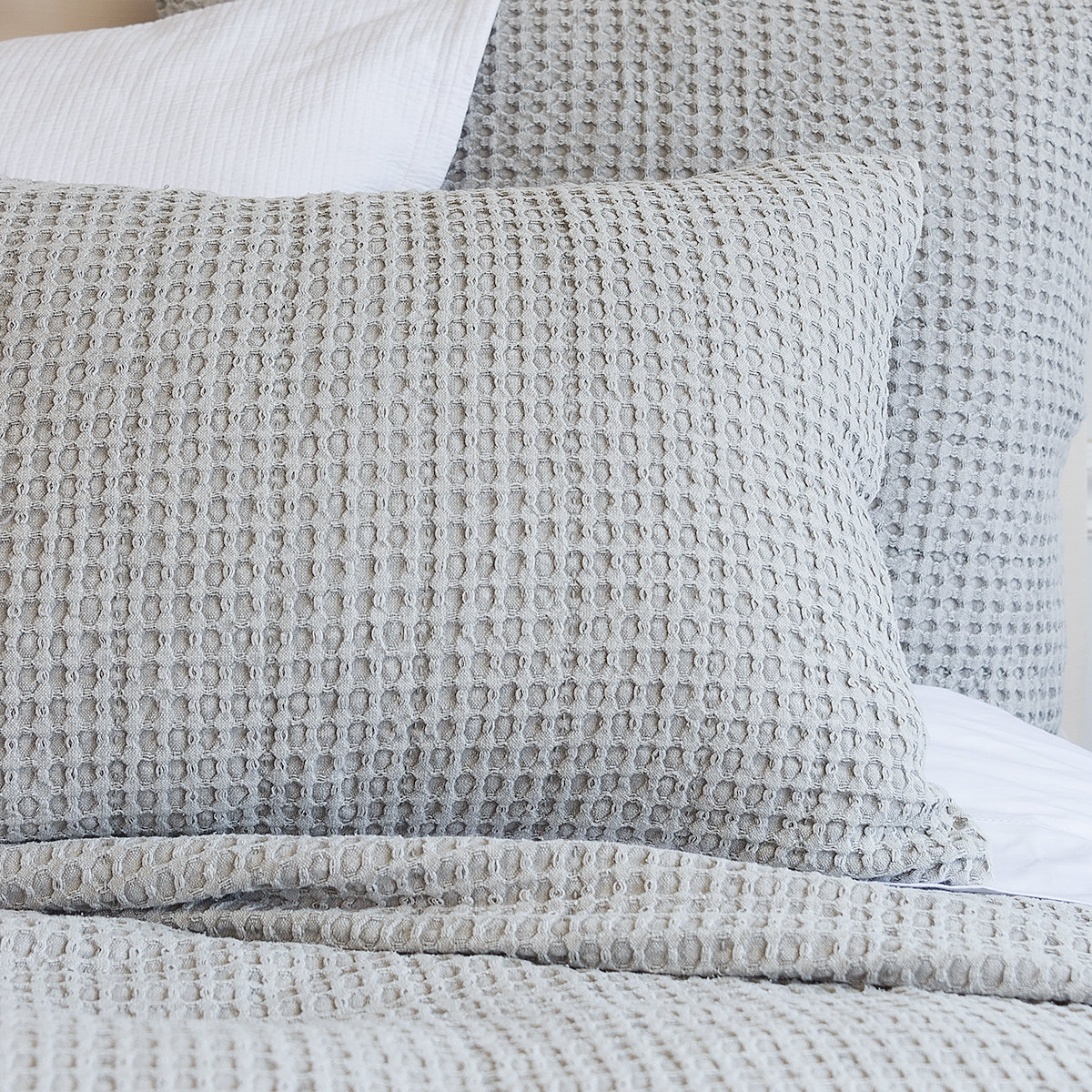 Waffle Cotton Coverlet Set, Queen Coverlet