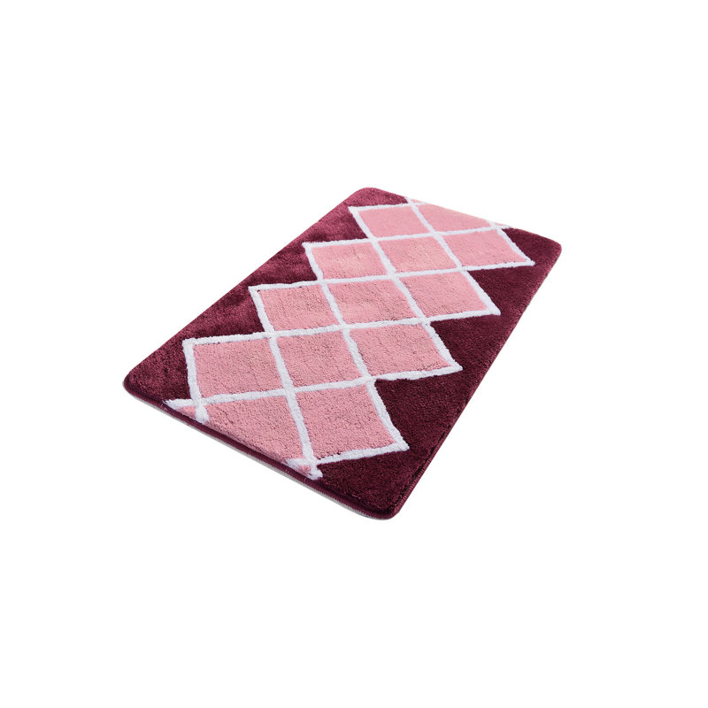 Tapis pour salle de bain Overbury, Rouge / rose