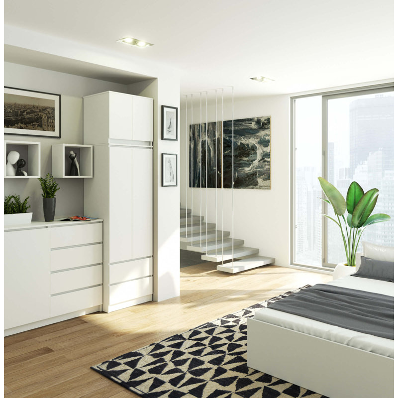 Sonjay 4 Door Manufactured Wood Wardrobe