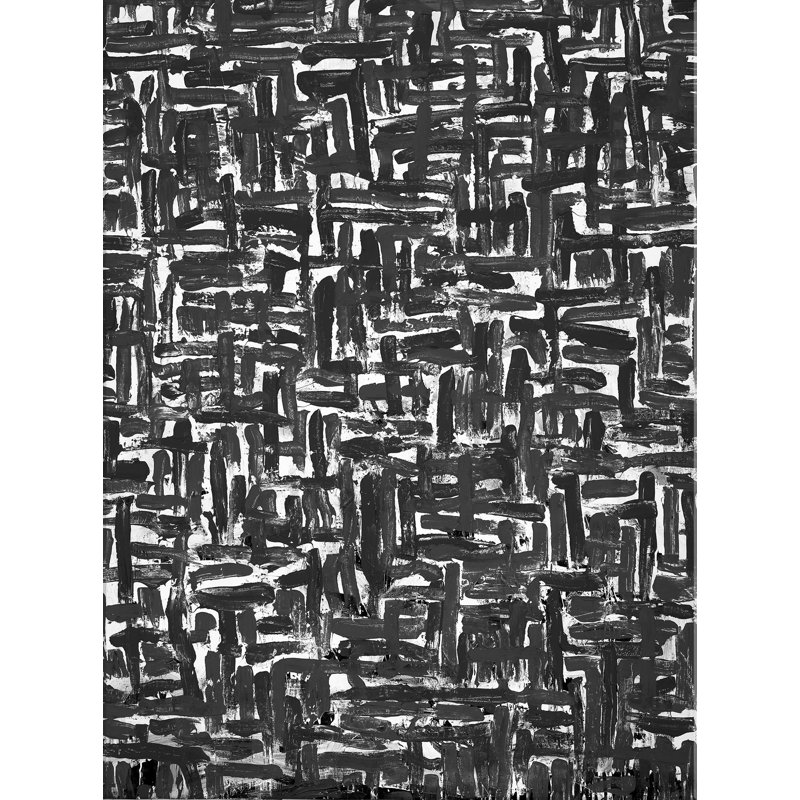 «Weave B and W» par Robert Robinson - peinture sur toile tendue