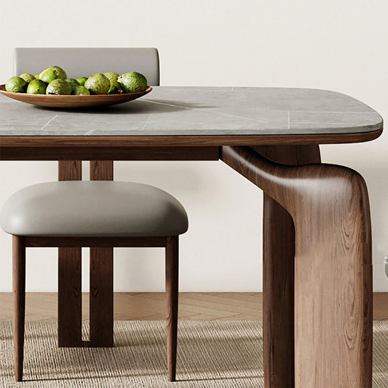 Modern Nordic Rectangular Dining Table, 29.5"H x 63"L x 31.5"W