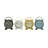Traditional Analog Metal Tabletop Clock in Black/Blue/White/Beige